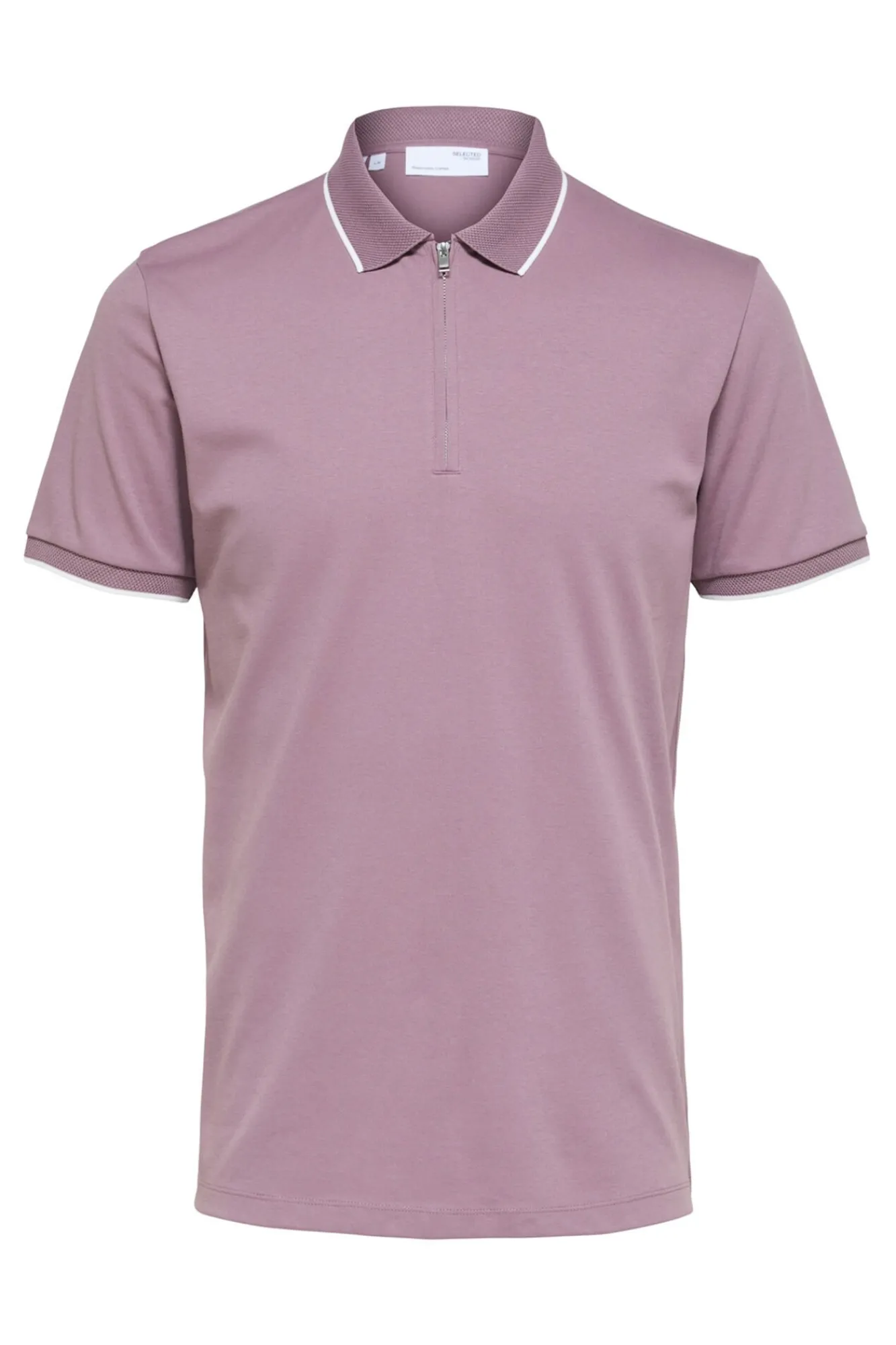 Polo De Manga Corta Con Cremallera De Algodon Organico.^Selected Store