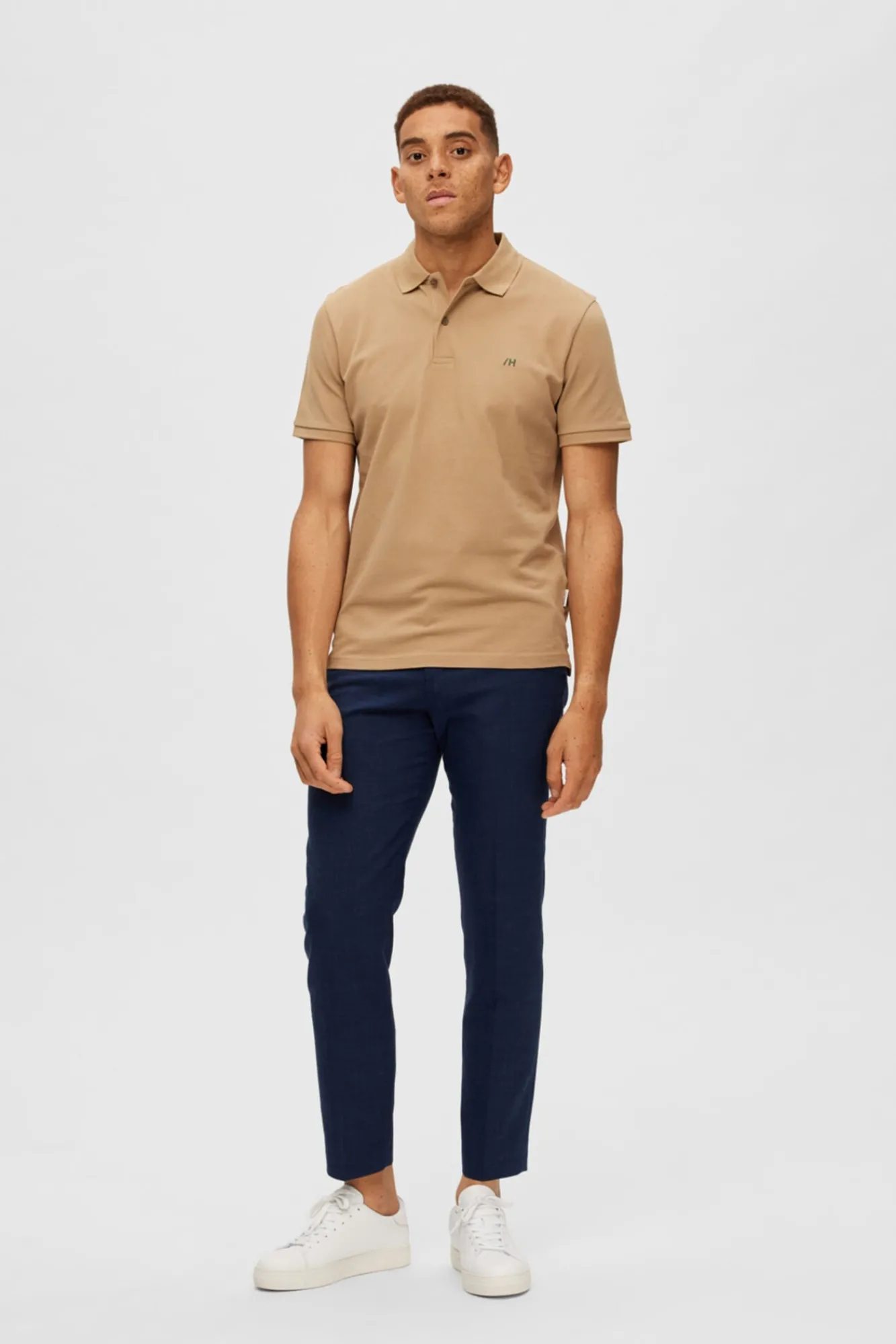 Polo De Manga Corta Con Logo Bordado 100% Algodon Organico^Selected Clearance