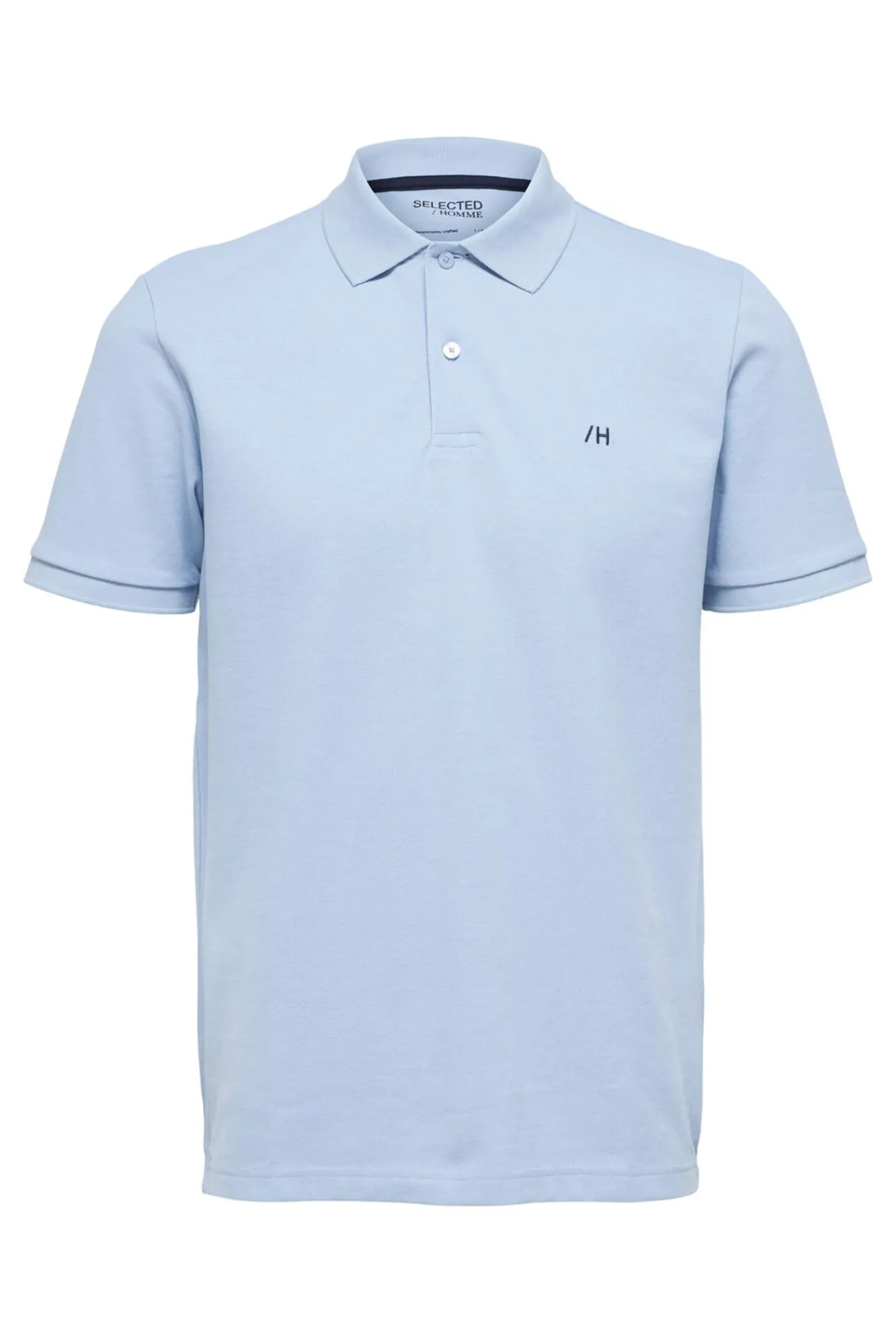 Polo De Manga Corta Con Logo Bordado 100% Algodon Organico^Selected Fashion