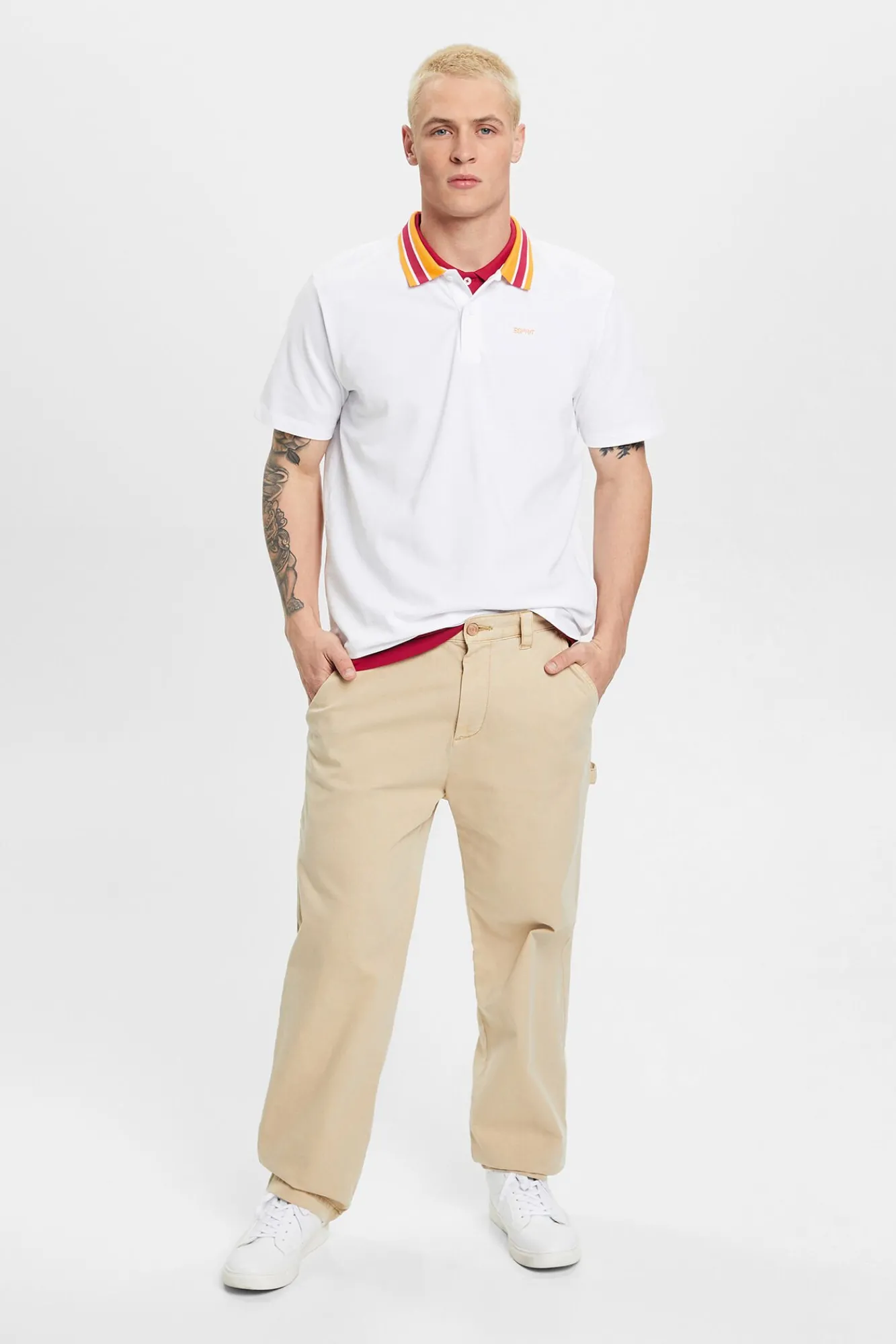 Polo Liso Manga Corta Algodon^Esprit Fashion