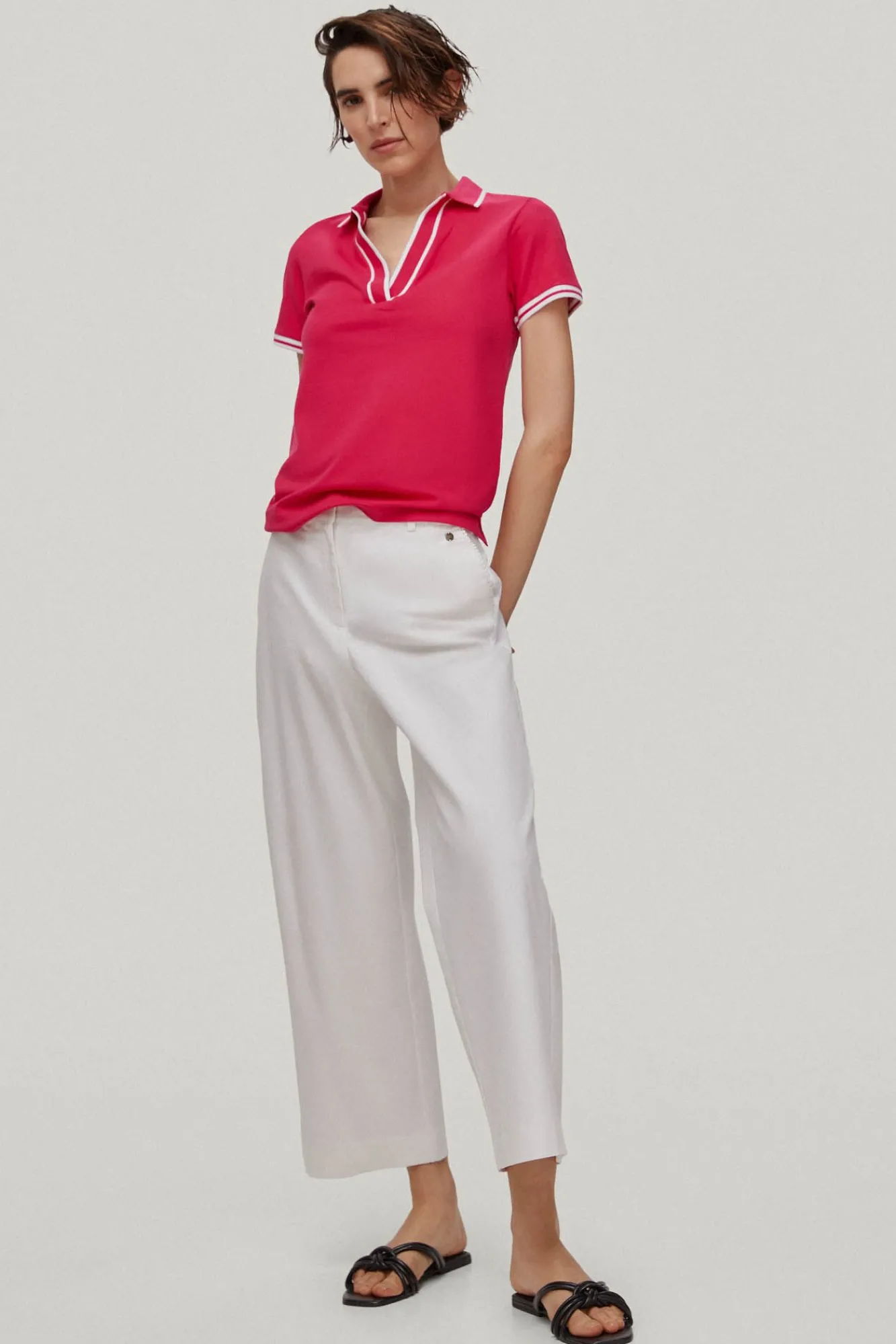 Polo Manga Corta Escote Desmentido^Pedro del Hierro Discount