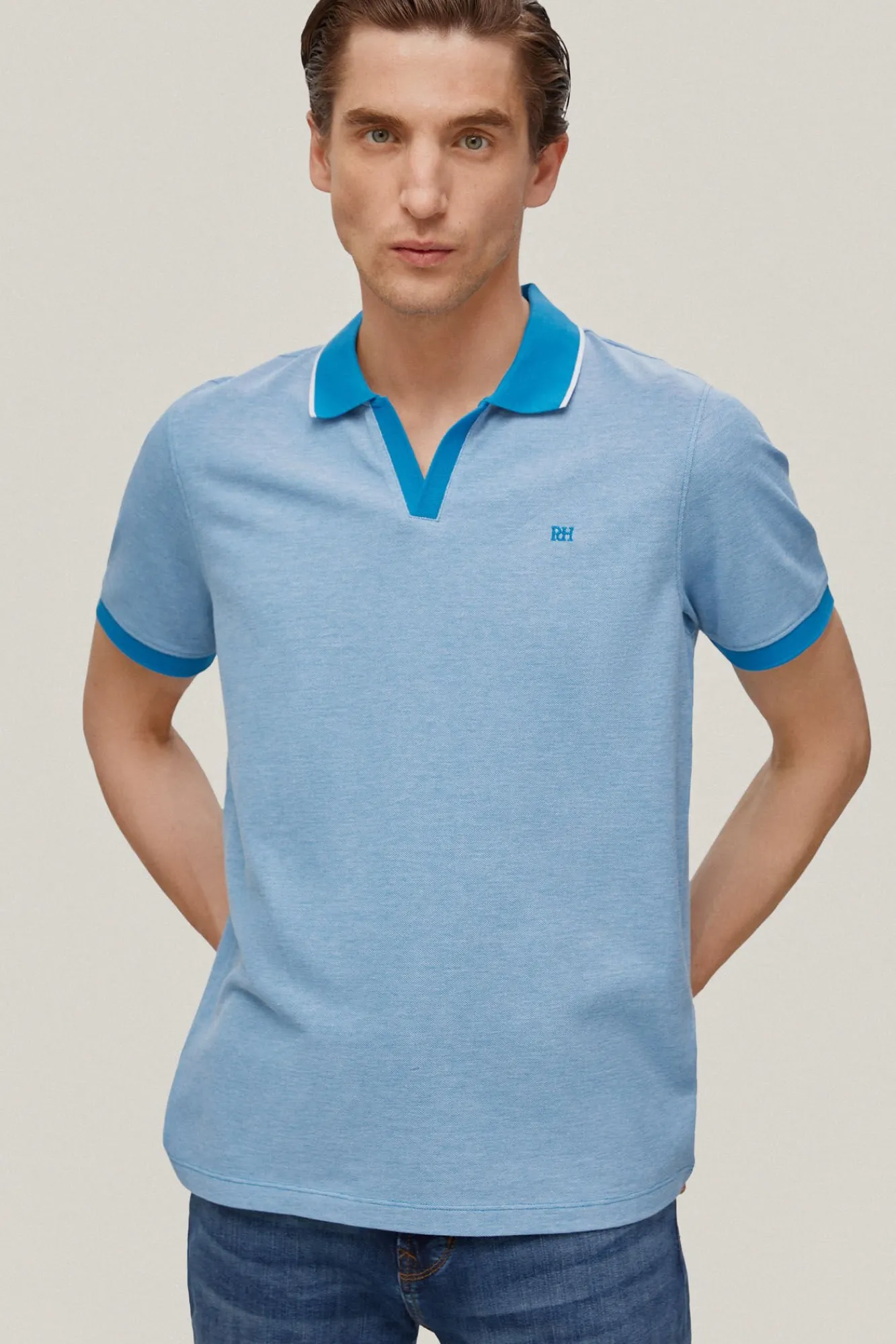 Polo Oxford Cuello Abierto^Pedro del Hierro Shop
