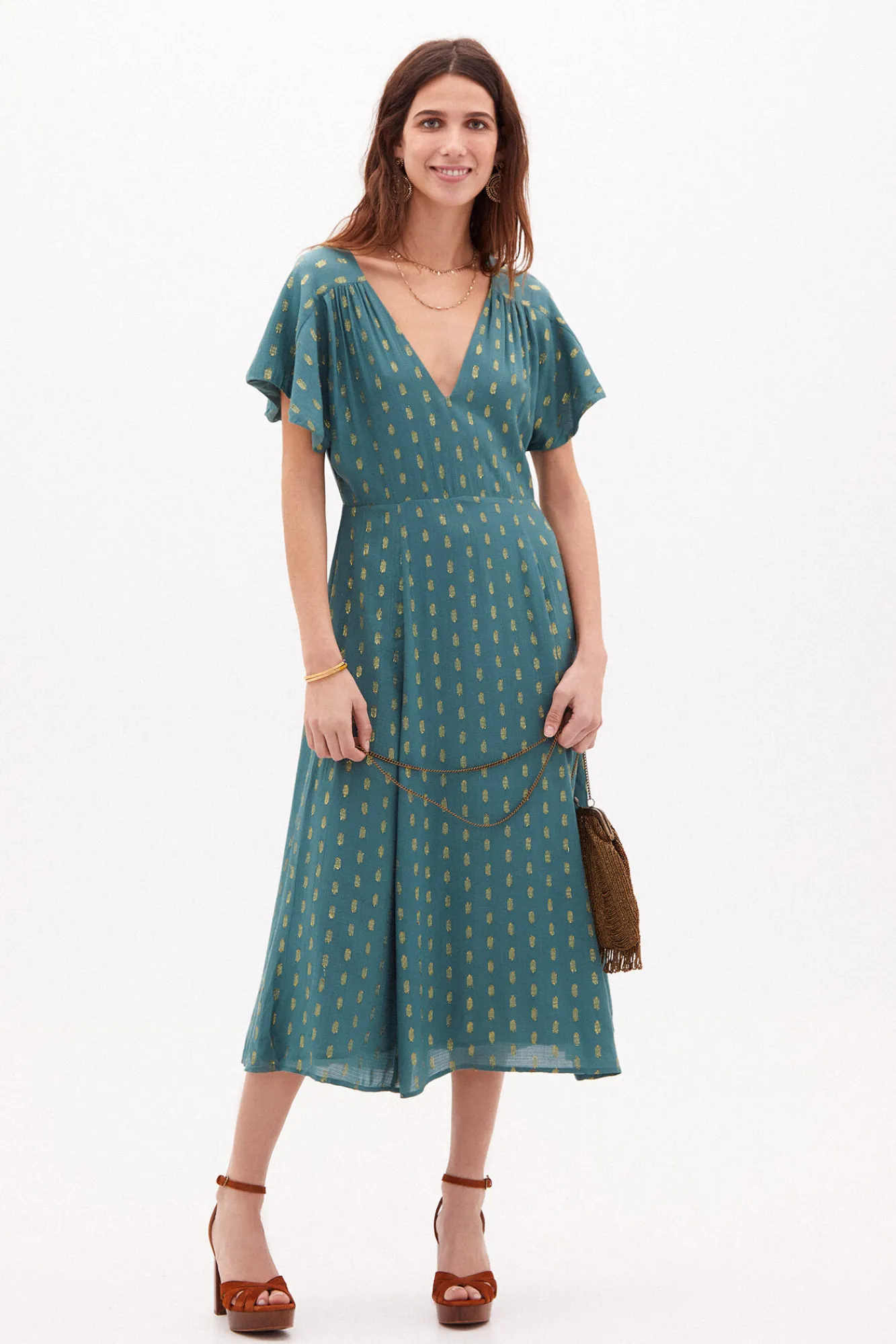 Sabrina Vestido Midi Con Lurex^Hoss Intropia Cheap