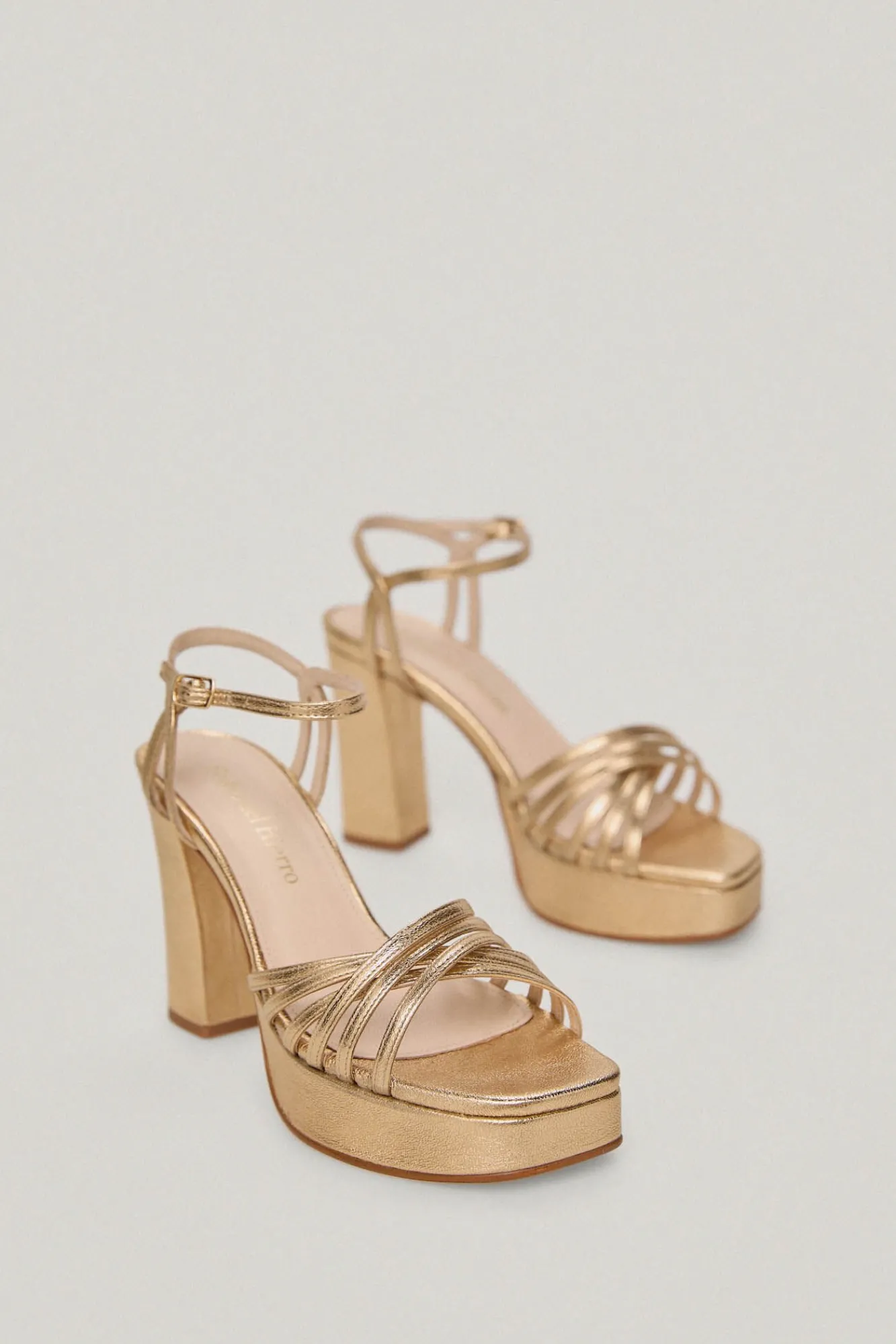 Sandalia Bloque Multi Straps De Piel^Pedro del Hierro Clearance