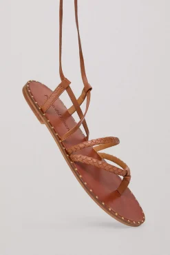 Sandalia Esclava De Piel Trenzada Con Tachuelas^Pedro del Hierro Discount
