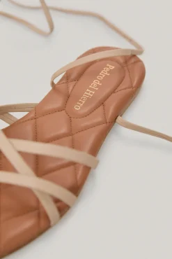 Sandalia Plana De Piel Con Planta Acolchada^Pedro del Hierro Shop