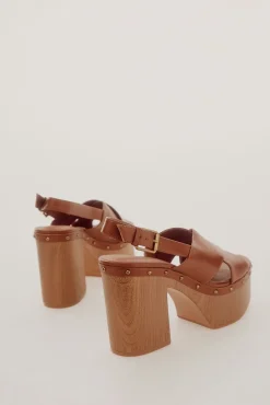 Sandalia Plataforma Estilo Madera^Slowlove Outlet