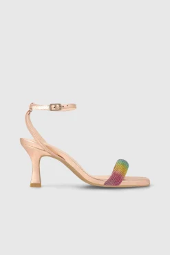 Sandalias De Tacon En Piel Metalizada^Lodi Best Sale