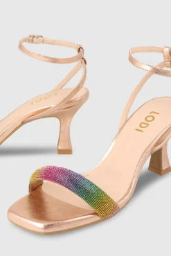 Sandalias De Tacon En Piel Metalizada^Lodi Best Sale