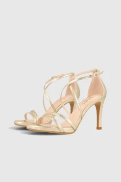 Sandalias En Piel Con Destellos Oro^Lodi Best Sale