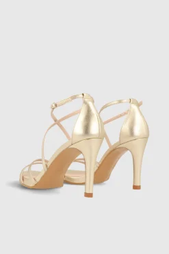 Sandalias En Piel Con Destellos Oro^Lodi Best Sale