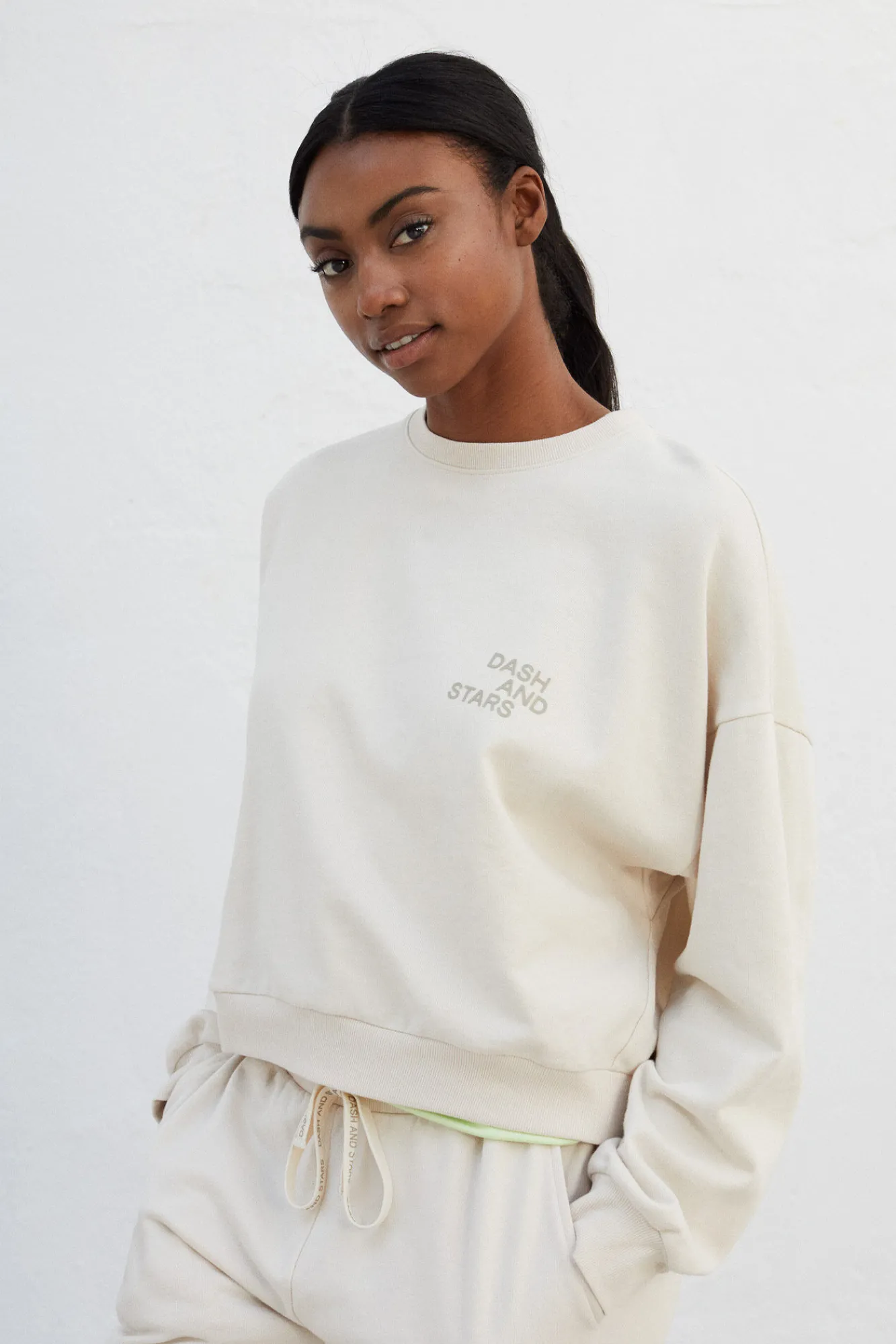Sudadera 100% Algodon Blanca^Dash and Stars Clearance