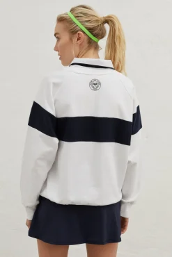 Sudadera Blanca Algodon Cuello Felpa^Dash and Stars Outlet