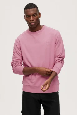 Sudadera De Cuello Redondo De Algodon Organico^Selected Cheap