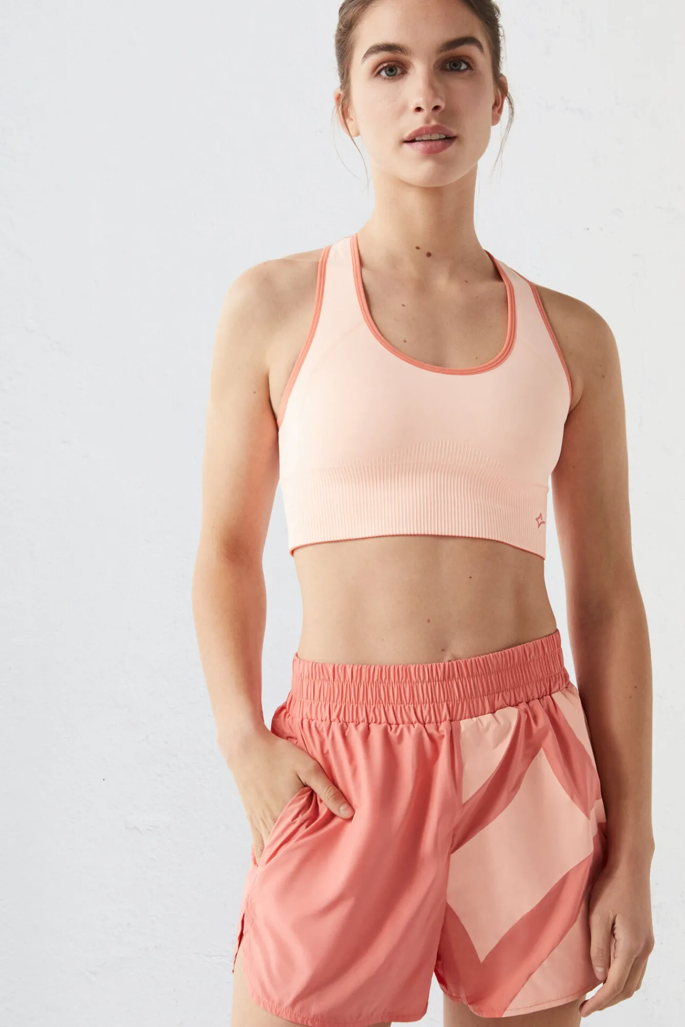 Sujetador Deportivo Reversible Naranja^Dash and Stars Hot