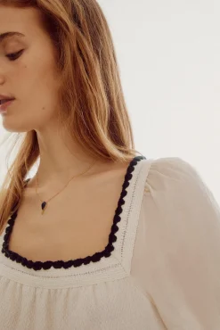 Top Con Manga Abullonada^Slowlove Outlet