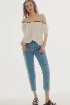 Top Con Manga Abullonada^Slowlove Outlet