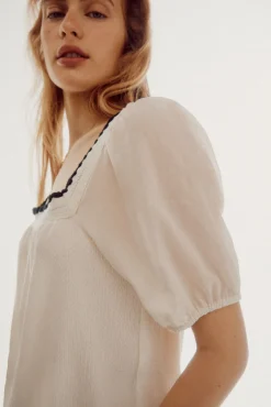 Top Con Manga Abullonada^Slowlove Outlet