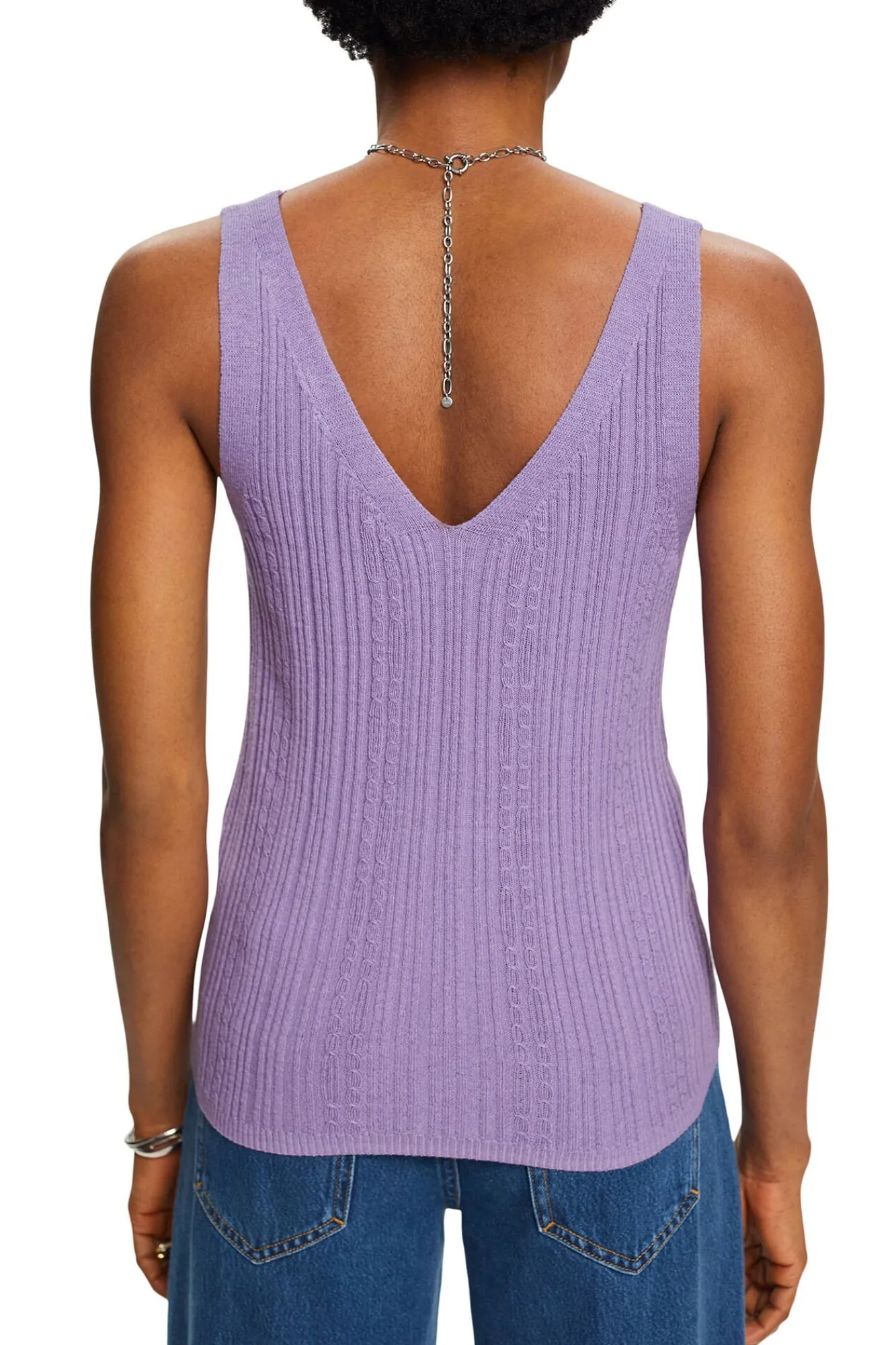 Top De Punto Fino Con Disenos Lino^Esprit Fashion