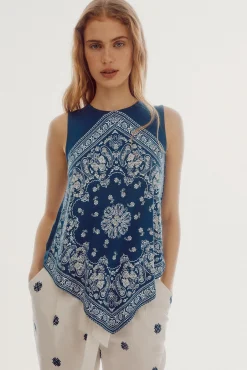 Top Fluido Con Print^Slowlove Cheap