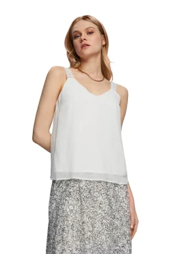 Top Lencero Encaje Viscosa^Esprit Clearance