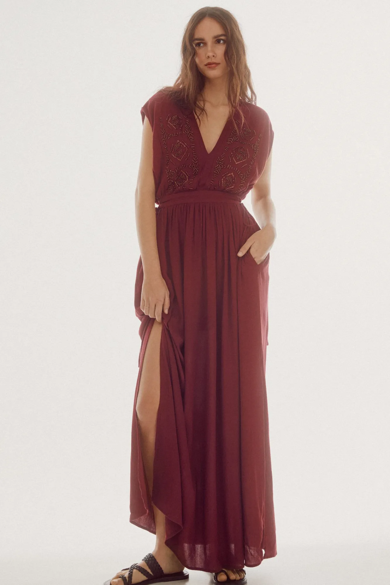 Vestido Bordado Abalorios^Slowlove Best Sale