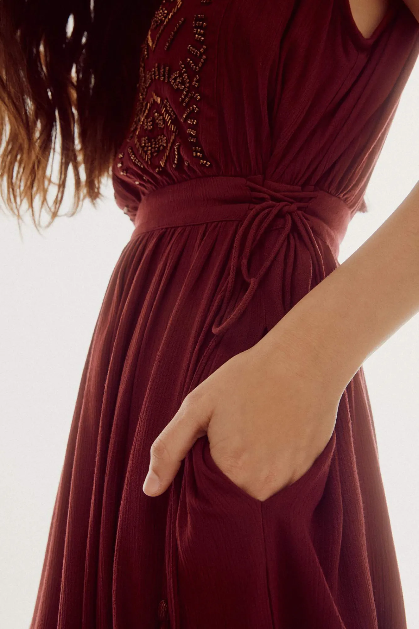 Vestido Bordado Abalorios^Slowlove Best Sale