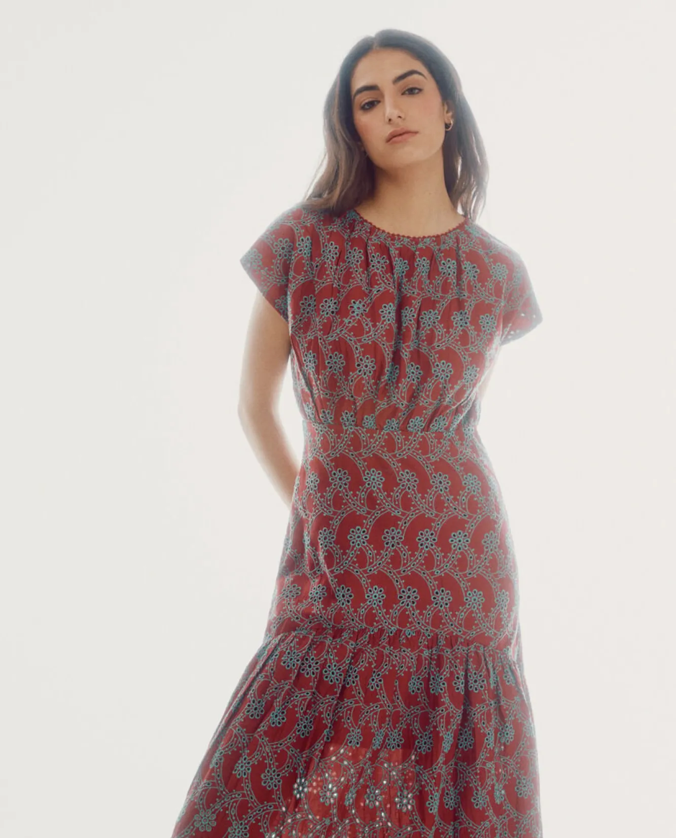 Vestido Bordados Perforados^Slowlove Online