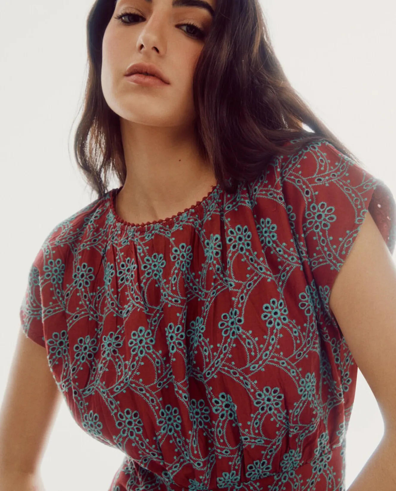 Vestido Bordados Perforados^Slowlove Online