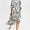 Vestido Chiffon Asimetrico Animal Print^Esprit Best Sale