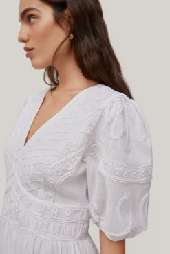 Vestido Con Bordado De Cintas^Pedro del Hierro Hot