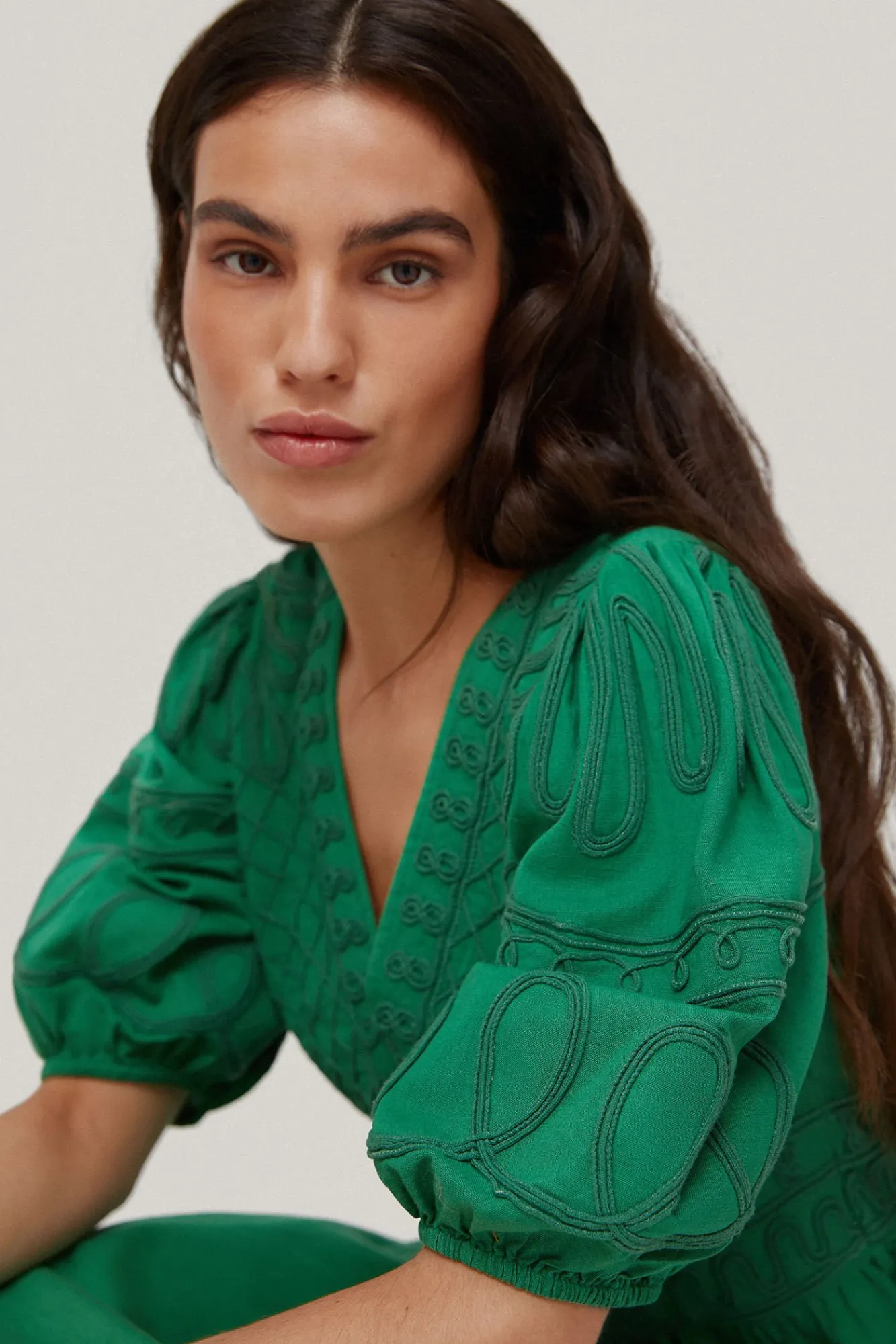 Vestido Con Bordado De Cintas^Pedro del Hierro Cheap