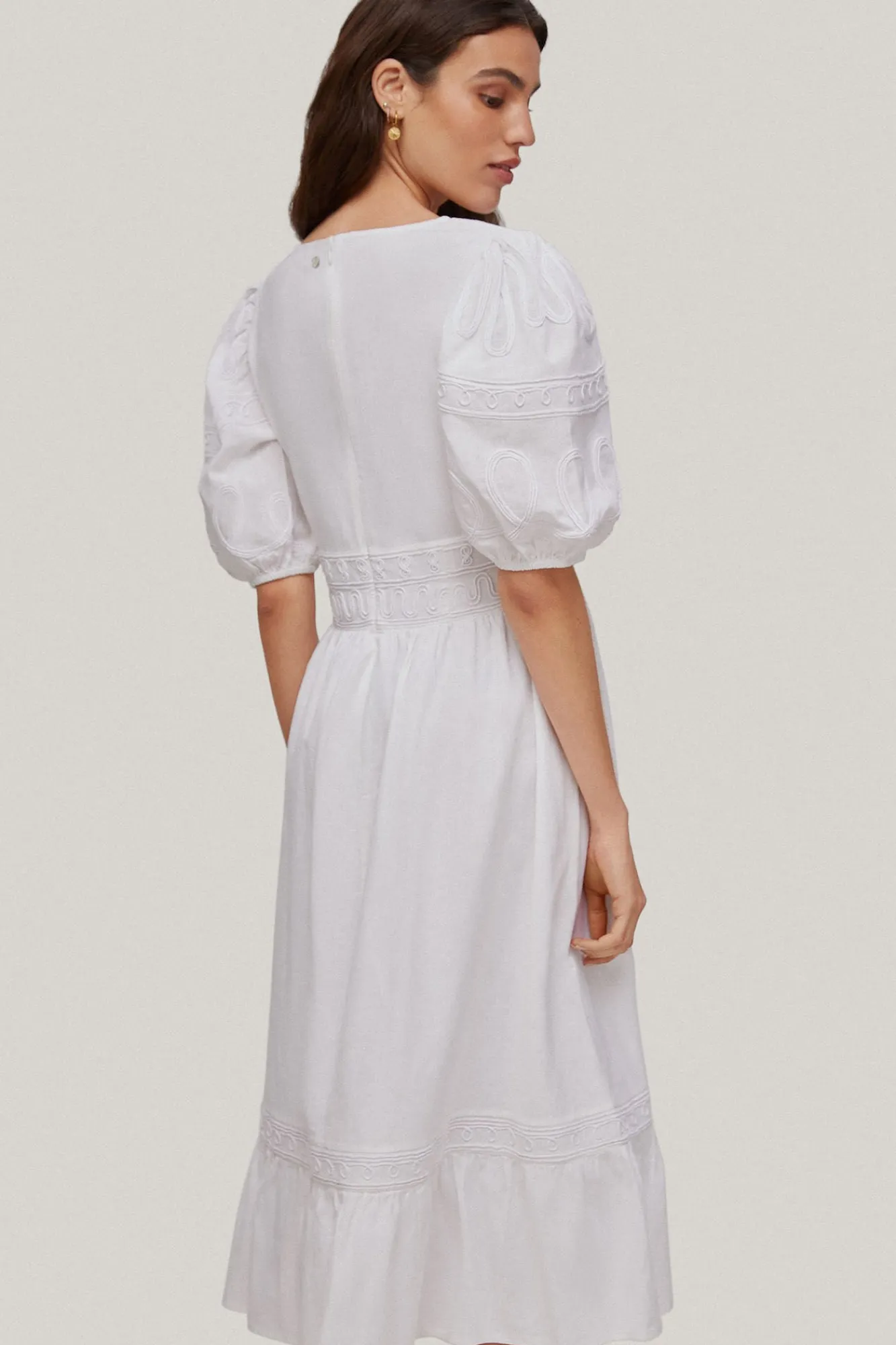 Vestido Con Bordado De Cintas^Pedro del Hierro Hot