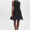 Vestido Corto De Gasa Con Cintura Fruncida^Esprit Fashion