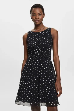 Vestido Corto De Gasa Con Cintura Fruncida^Esprit Fashion