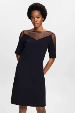 Vestido Corto Material Reciclado Monocolor^Esprit Hot