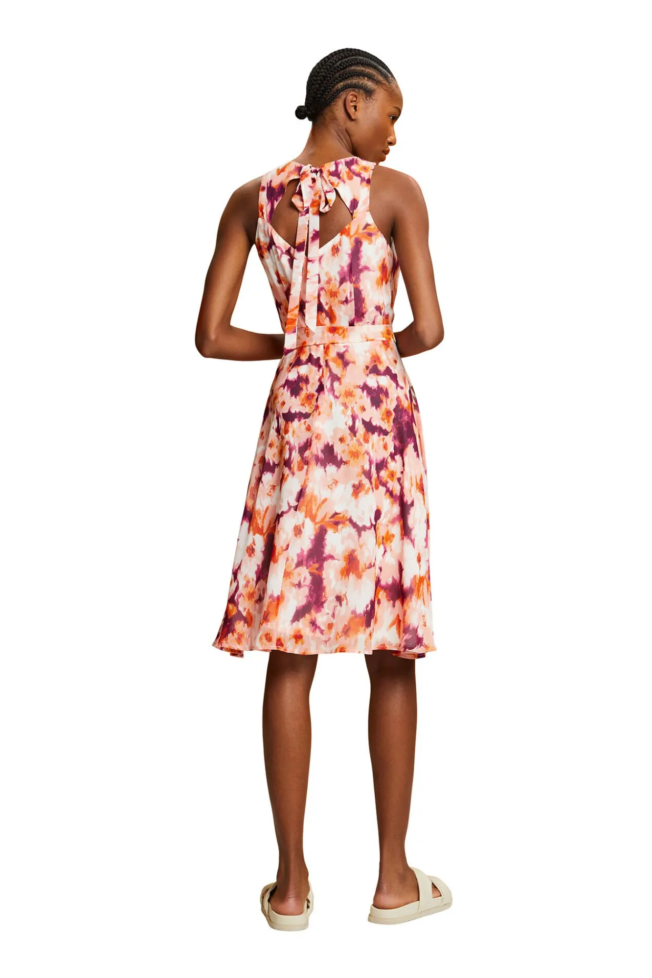 Vestido Corto Sin Mangas Estampado^Esprit New