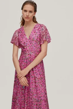 Vestido De Lentejuelas Bordado^Pedro del Hierro Hot