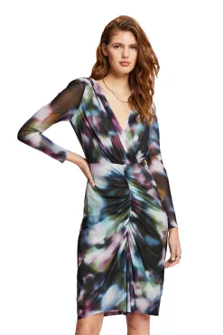 Vestido Drapeado Midi Ajustado^Esprit Outlet