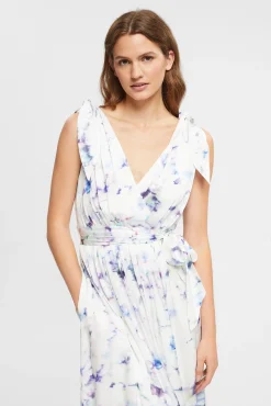 Vestido Drapeado Midi Tirantes Con Viscosa^Esprit Fashion