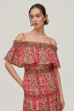 Vestido Estampado Con Volantes^Pedro del Hierro Online