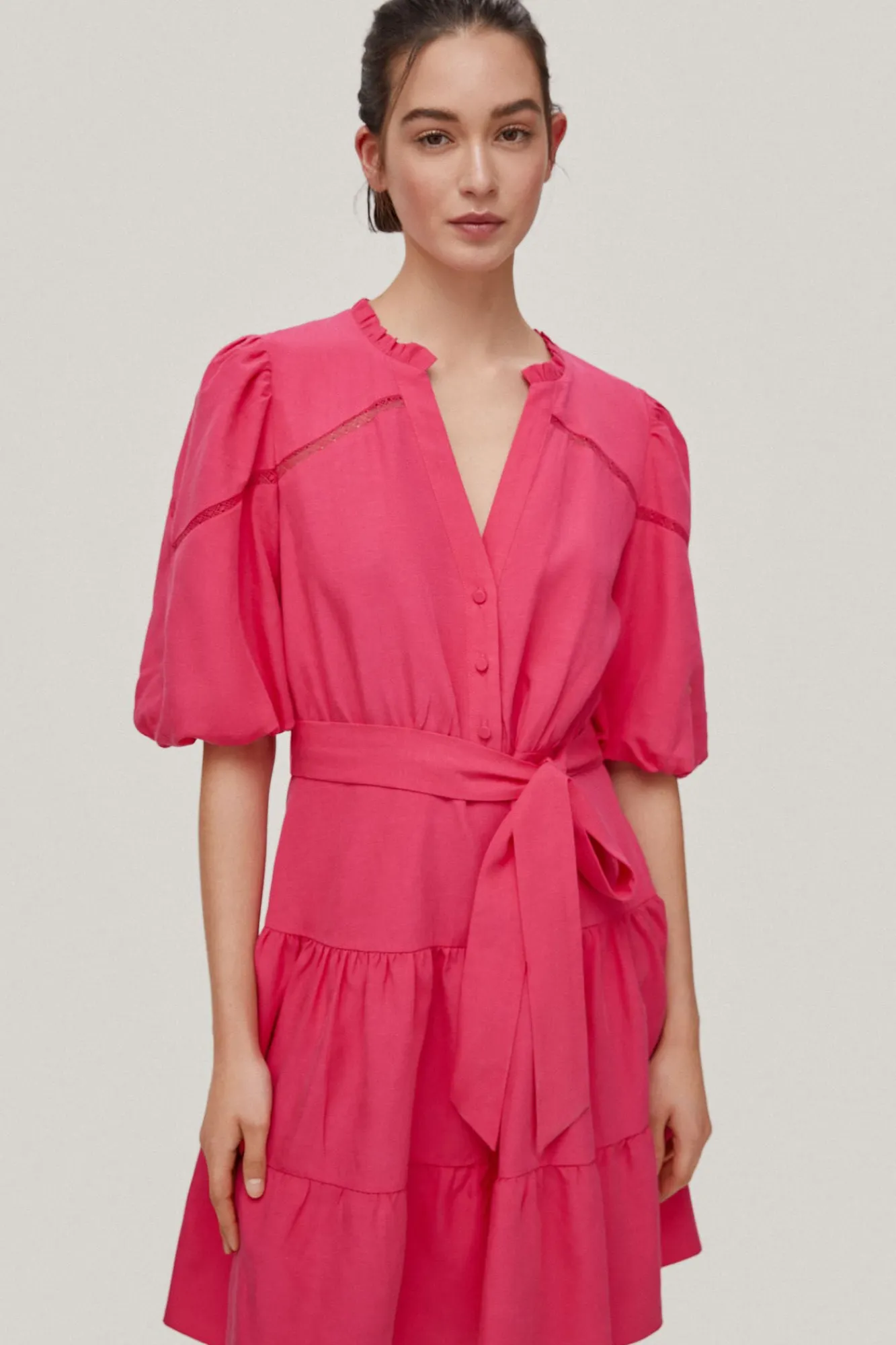 Vestido Falda Pisos Manga Abullanada^Pedro del Hierro Online