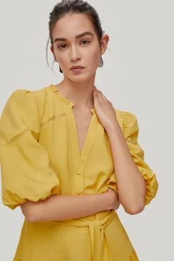 Vestido Falda Pisos Manga Abullanada^Pedro del Hierro Shop