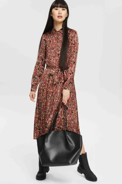 Vestido Largo Camisero Estampado^Esprit Store