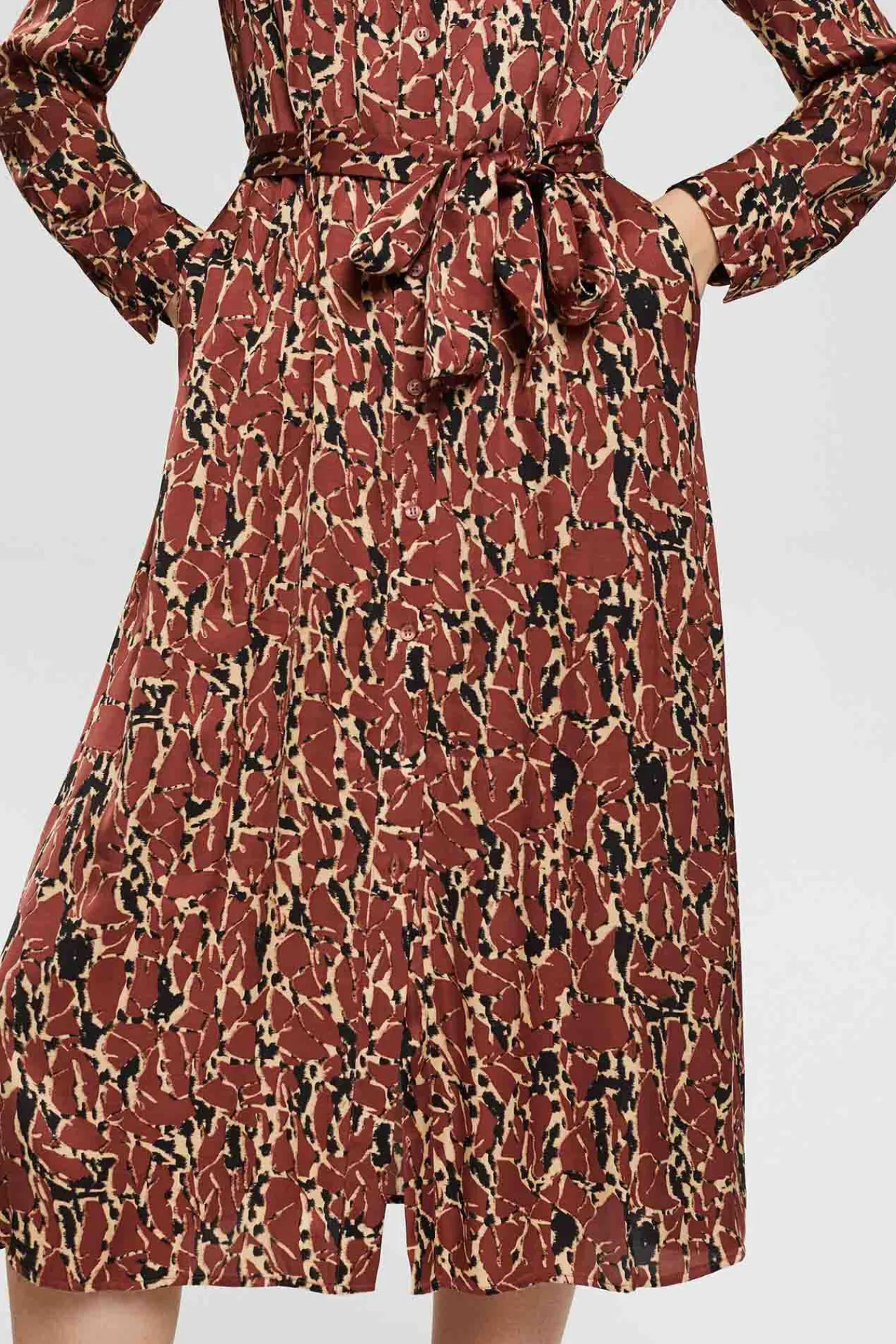 Vestido Largo Camisero Estampado^Esprit Store
