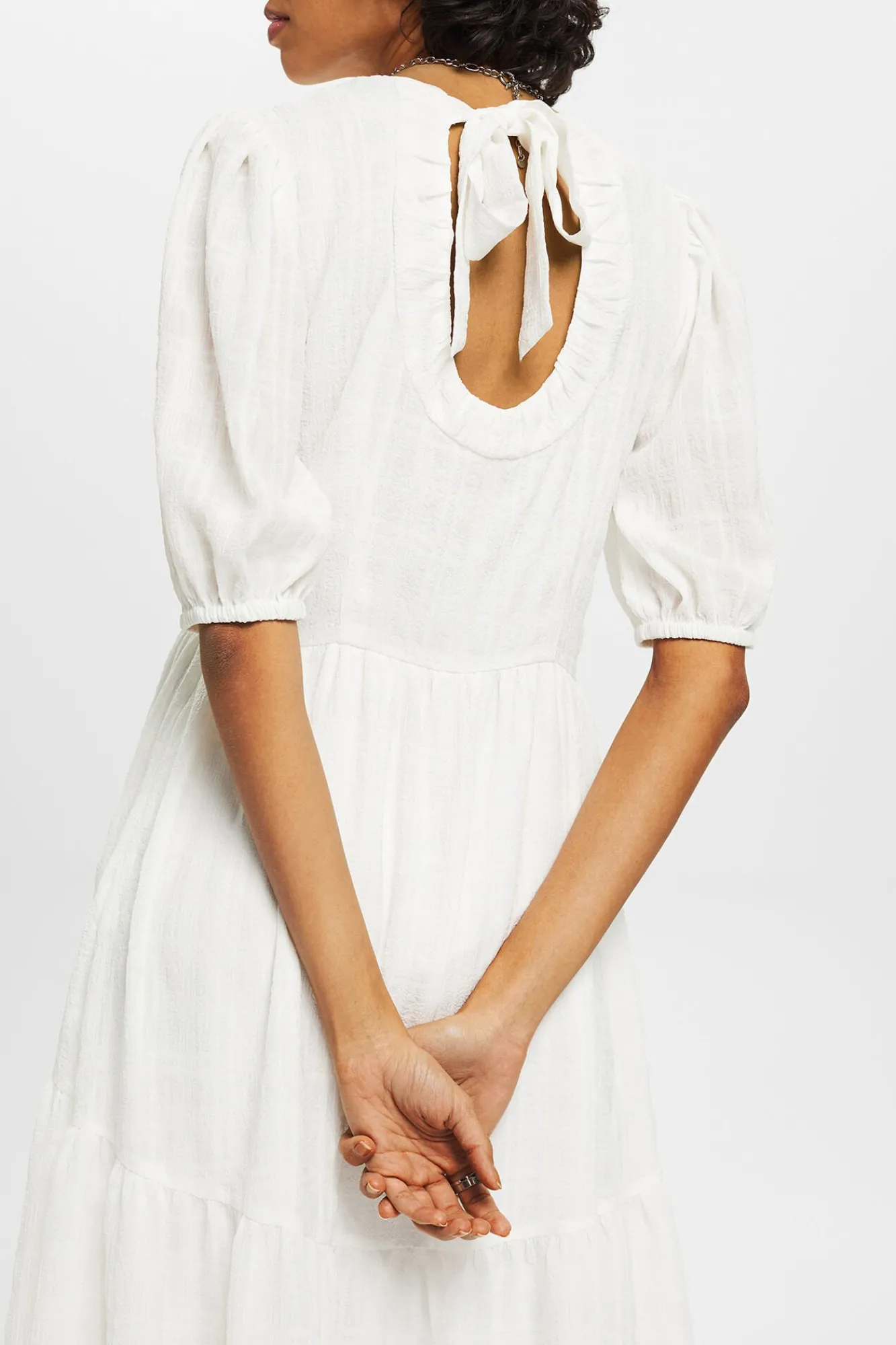 Vestido Largo Paneles Tejido Con Textura^Esprit Discount