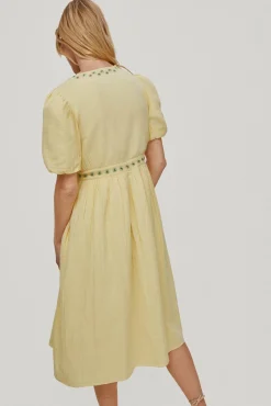 Vestido Largo Rodilla Con Detalle De Bordados Florales.^Pedro del Hierro Sale