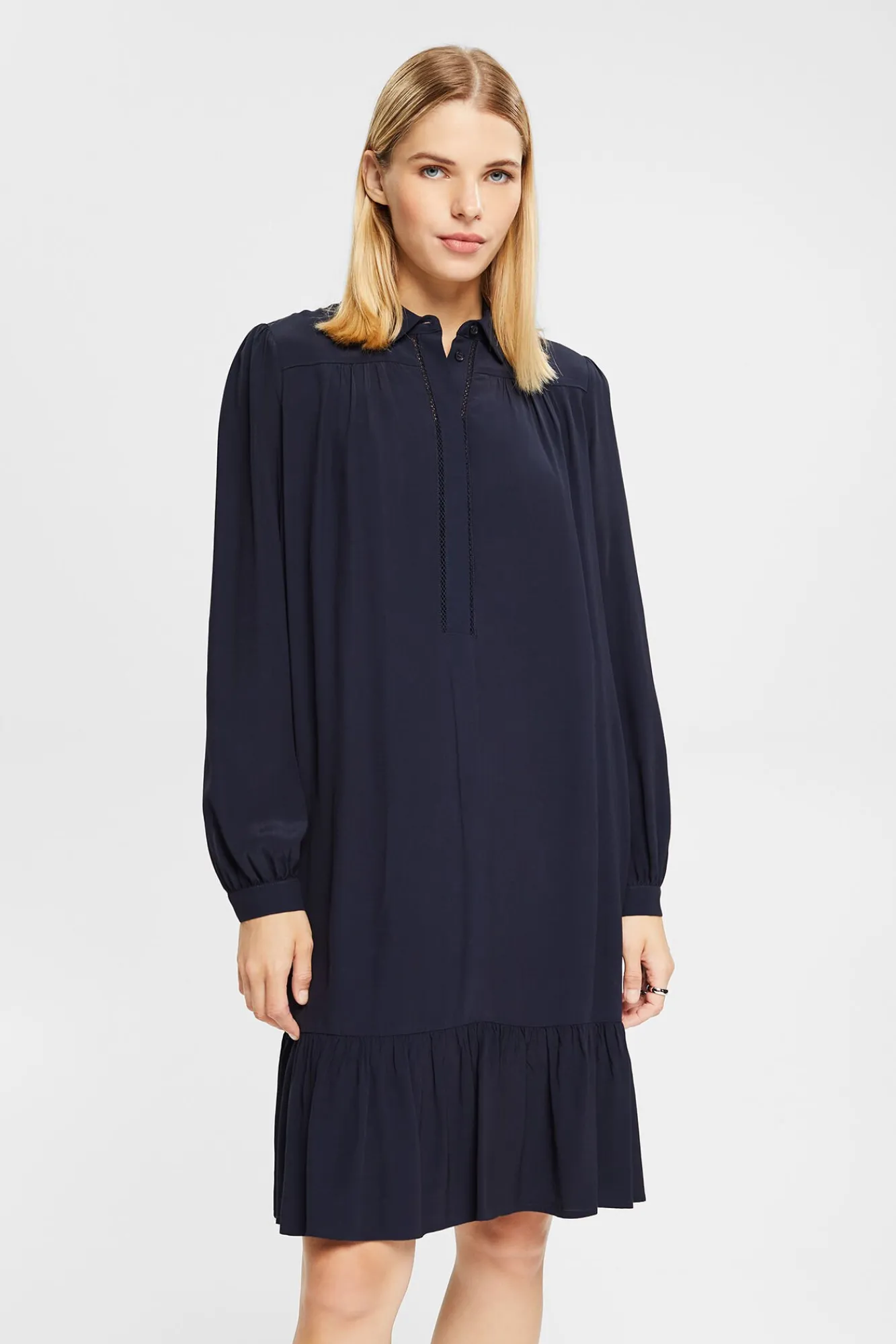 Vestido Midi Cuello Camisero Viscosa Ecovero™^Esprit Sale
