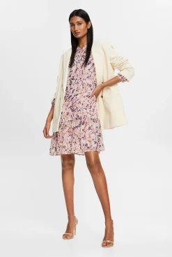 Vestido Midi Estampado Floral Volantes^Esprit Cheap