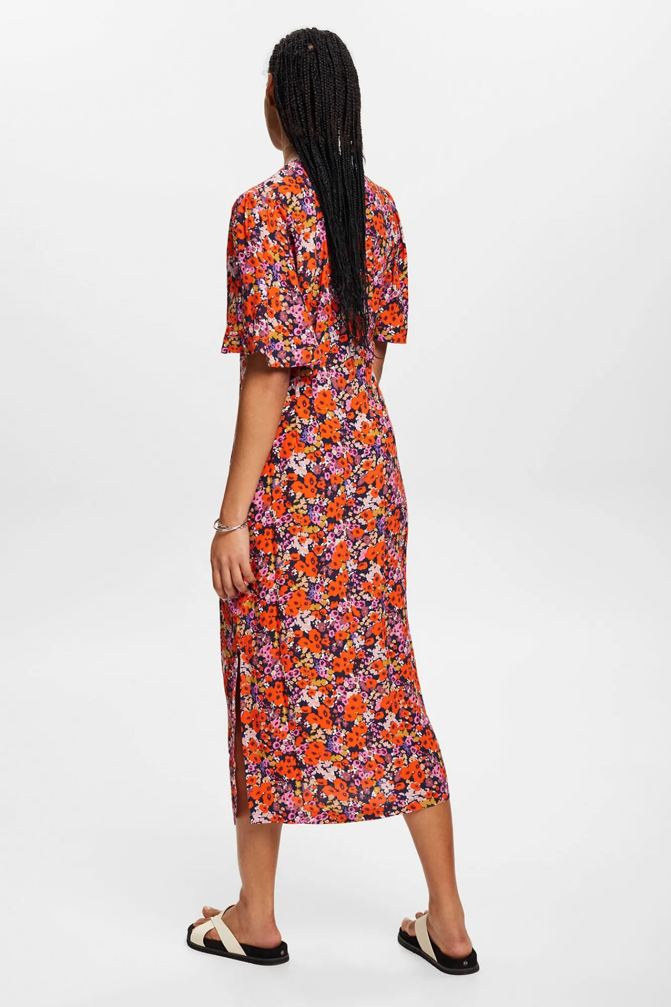 Vestido Midi Multicolor Flores^Esprit New